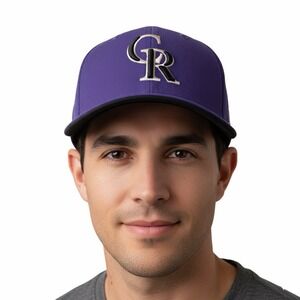 Colorado Rockies New Era 39THIRTY Purple Stretch Fit Hat S/M MLB Cap New w/o Tag